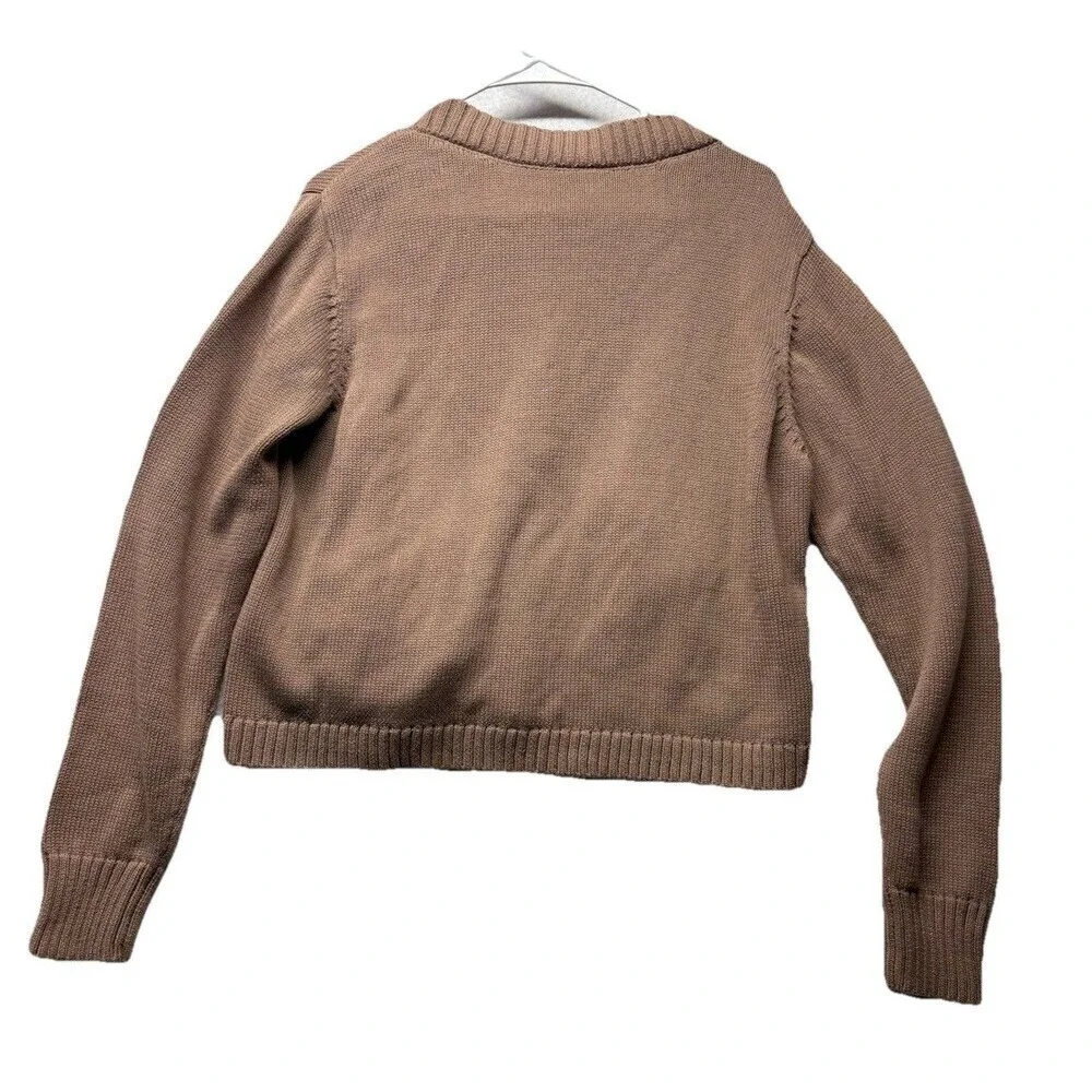 Tentree Cardigan Sweater Brown Organic Cotton Women XL Minimalist Gorpcore Boho - Picture 7 of 7